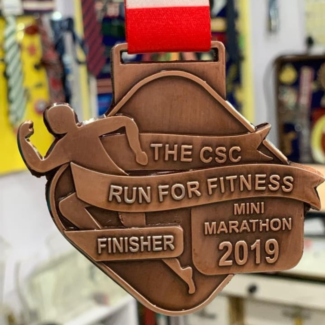 Antique Copper Finisher Medal The CSC Run for Fitness Mini Marathon 2019