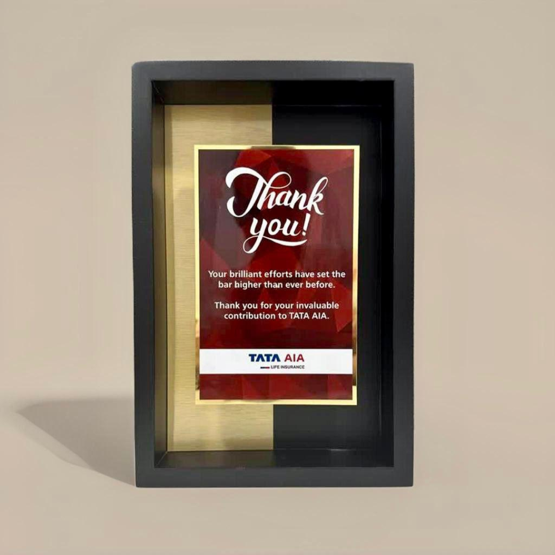 Tata AIA “Thank You” Achievement Award – Brilliant Efforts Excellence Plaque