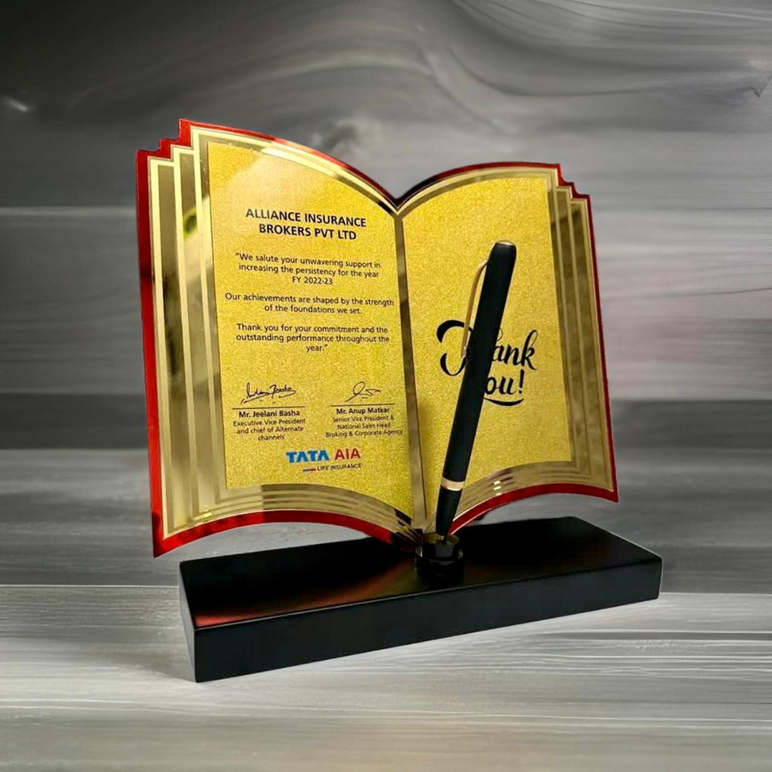 Tata AIA / Alliance Insurance Brokers “Foundation of Strength” Open Book Trophy